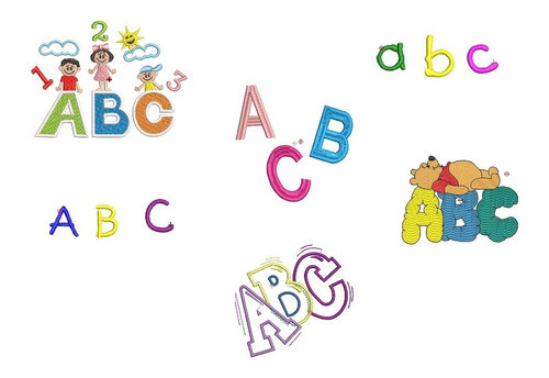 Diseño Matrices Para Maquinas Bordadoras Abc Nene Escolar 0