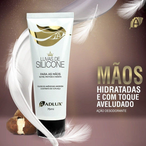 Luvas De Silicone Adlux Creme Hidratante Para Mãos 1