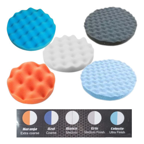 Pad Poliespuma 5 Pulgadas Gris Corte Medium Finish Matezz 1