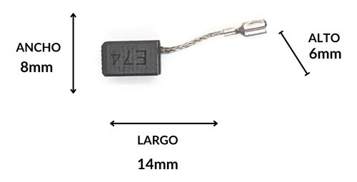 Juego De Carbones Bosch Para Amoladora Gws 7-115 1