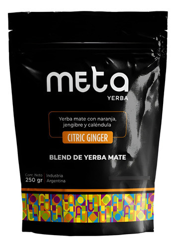 Yerba Mate Agroecológica Meta - Blend Citric Ginger X 250g 0