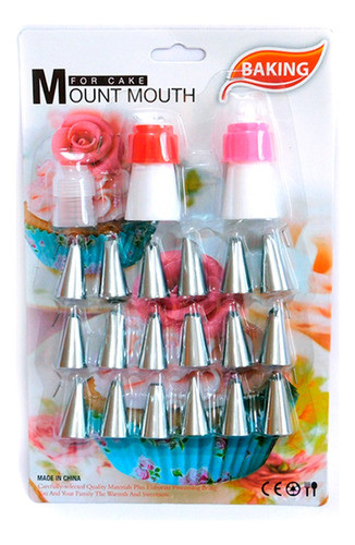 Kit Pasteleria Molde De Donas Silicona + Set X24u Boquillas 1