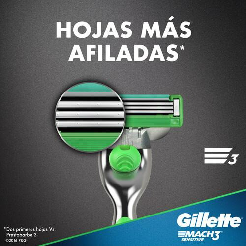 Repuesto Afeitadora Gillette Mach3 Sensitive Dispenser X4 0