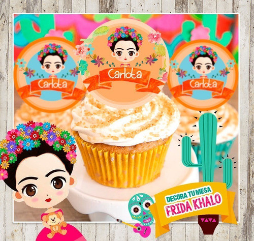 Kit Imprimible Frida Invitaciones Candy Bar Editable 1