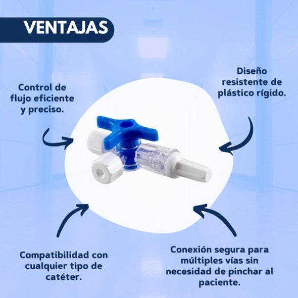Llave De 3 Vías Infusión X 100 Unidades Vitromed 1