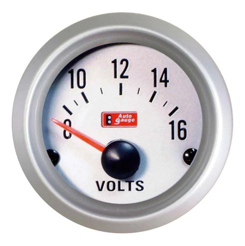 Auto Gauge Voltimetro 52mm C/ Sensor Silver Serie 0