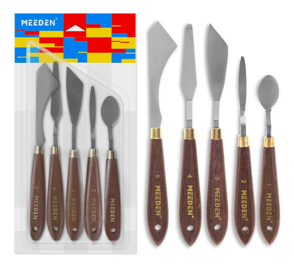 5 Espatulas Para Pintura Multiusos Acero Inoxidable Meeden 0