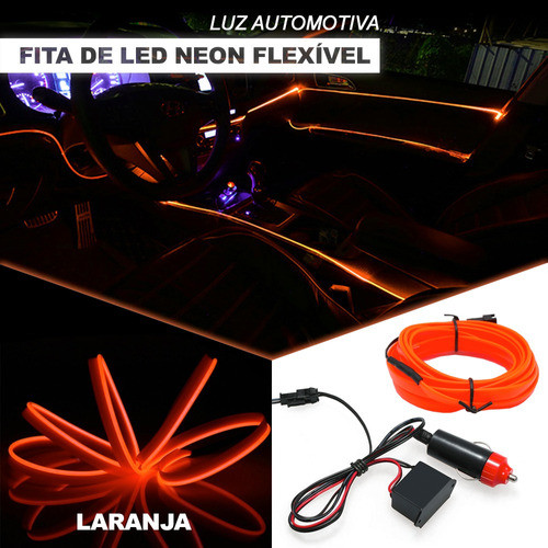 Fita Led Painel Korando 2013 Luz Interna 5m Laranja Âmbar 0