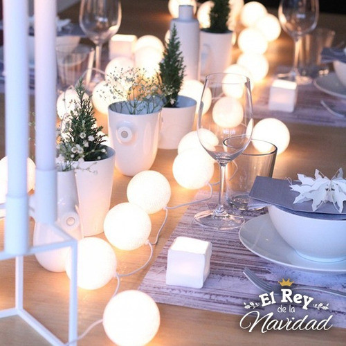 Tira De Luz Led Calida Navidad 9mt + 50 Bolas Tipo Kermesse 1