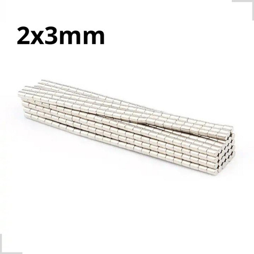 Imã De Neodímio Super Forte 2mm X 3mm 50 Peças Redondo 1