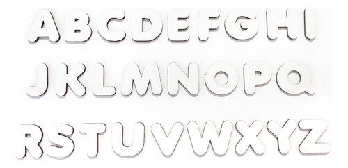 Kit 6 Alfabetos Madeira A - Z Mdf 3,5cm C/156 Letras Bran 0