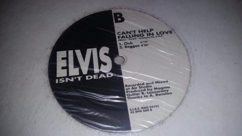 Elvis Isn't Dead Can't Help Falling In Love Vinilo Maxi 95 1