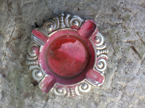 Antiguo Cenicero De Bar Aluminio 13,2 Diam X 2 Alto 0