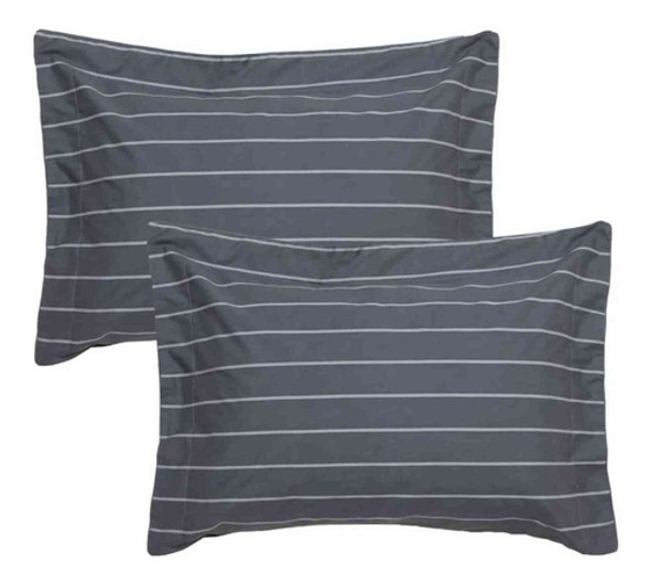 Fronha Par Vintage Listras Chumbo Kacyumara 0