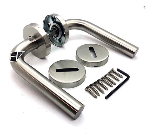 Manija Picaporte Media Curva Doble Acero Inox Tipo Toshi 0