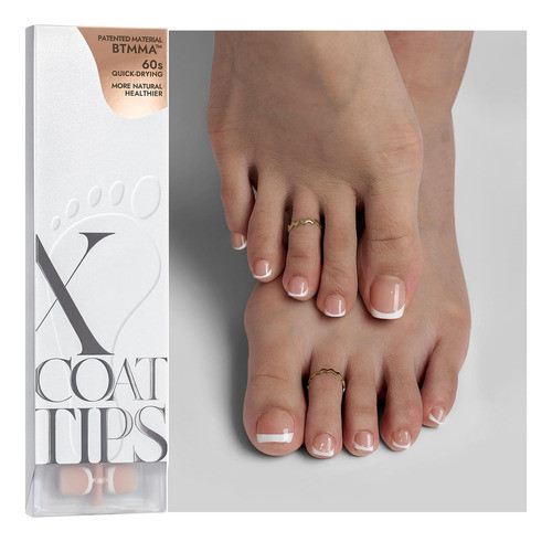 Toe Nail Tips Bartboxnails Xcoattips Short French Nude 160p 0