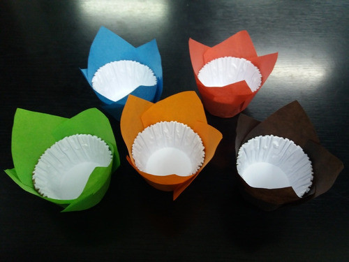 Casquete Pirotin Para Muffins Con Tulipa Pack X 24 0