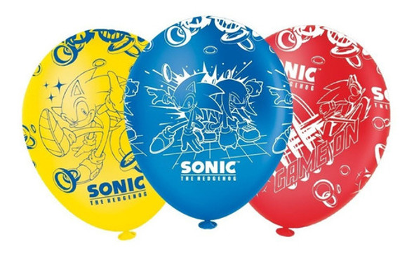 10 Unidades - Balão Premium Sonic - 12 Polegadas 1