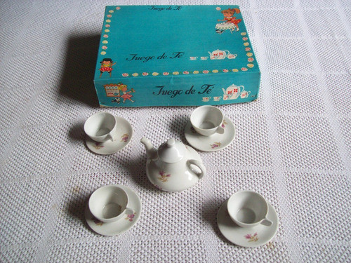 Juego Té Vintage X 9 Unid Casa Muñecas - Porcelana Magdalena 0