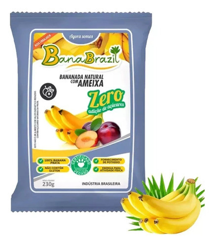 Kit 06 Doce De Bananinha Zero Açucar 10x23g Ameixa Promoção 0