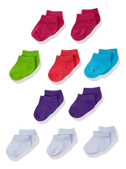 Calcetines Hanes De Corte Bajo Para Niñas, Paquete De 10, 12 0