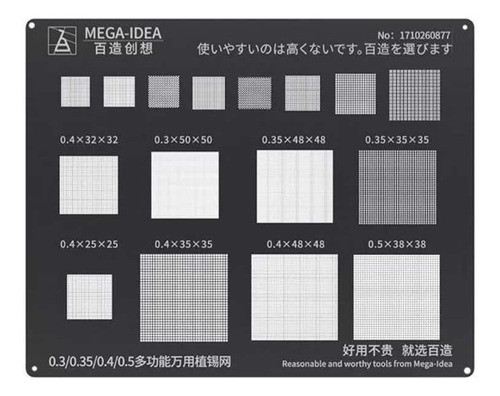 Kit Stencil Mega Idea Black iPhone 6 A 11 Pro Max 5peças 0