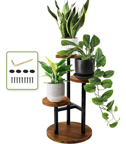 Augosta Soporte Para Plantas De 3 Niveles, Soporte De Estant 0