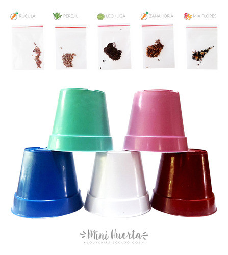 Souvenir Maceta Con Semillas Personalizado X35 Unidades 1