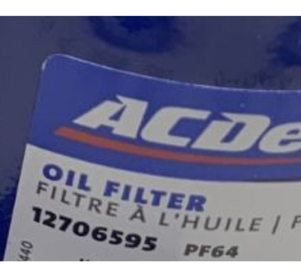 Filtro Aceite Cruze 2017/ 1.4 Chevrolet Original 1