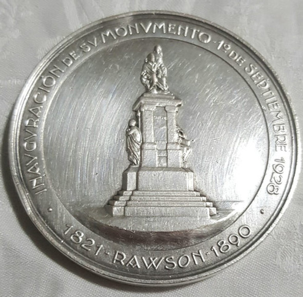 Medalla Antigua Inauguracion Monumento Rawson 1928 B35 1 Medalla Antigua Inauguracion Monumento Rawson 1928 B35 1