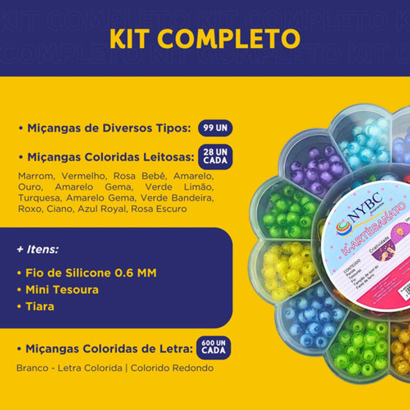 Kit De Fazer Pulseiras De Miçangas C/435 - 03 - Peças Nybc 1