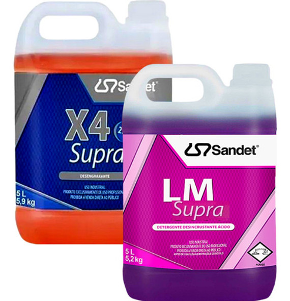 X4 Supra Solupan 5l + Ativado Lm Supra Limpa Chassi Sandet 0
