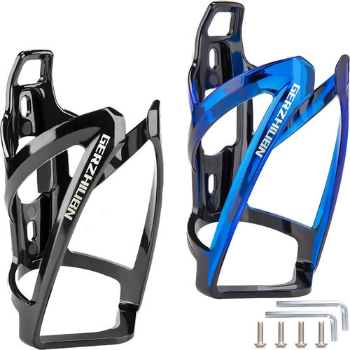 Soporte Para Botella Para Bicicleta X2 Azul/negro Plastico 0