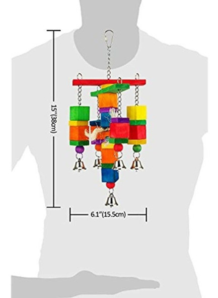 Mewtogo Knots Block Parrot Chewing Toys Cross And Medium 1