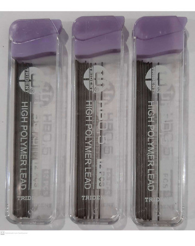 Kit Com 3 Conjuntos Grafite Hb 0,5 Total 36 Minas - Trident 1
