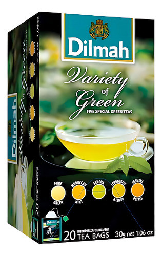 Te Dilmah Variety Of Green Caja 20 Saquitos Packx2 1