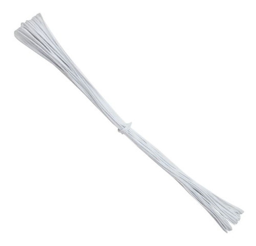 Arame Encapado Para Artesanato Nº 24  Branco - 10 Metros 0