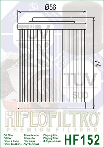 Filtro Aceite Can Am 570 Renegade Hiflofiltro Hf152 Ryd 1