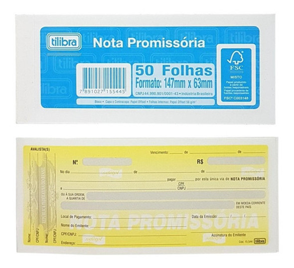 20 Blocos De Nota Promissória 50fls Cada Tilibra Recibo 1 20 Blocos De Nota Promissória 50fls Cada Tilibra Recibo 1