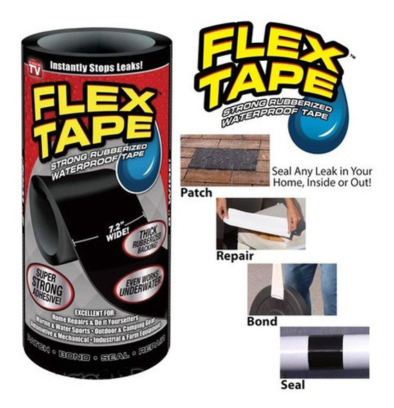 Cinta Multiuso Flex Tape Pega Todo Autofusion Negro 7.2 0