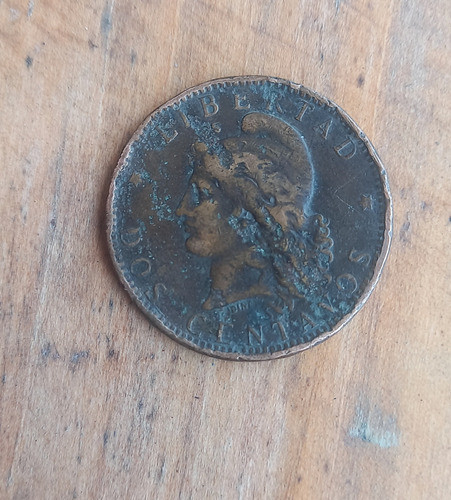D-argentina Moneda Nacional 2 Centavos Patacon 1884 Cobre 1