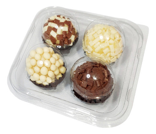 Embalagem Flip Ball Brigadeiro E Doces 4 Cavidades 5 Un 0
