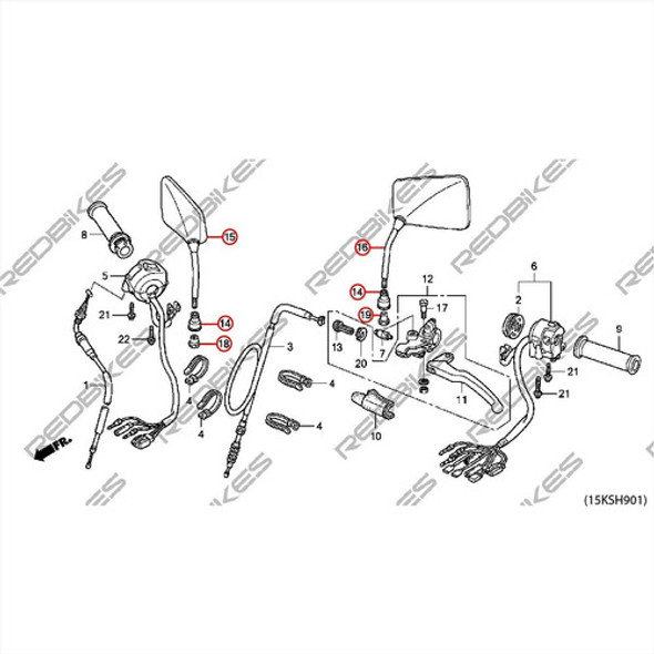 Espejos Honda V Men 125 Original Honda Juego E1 1