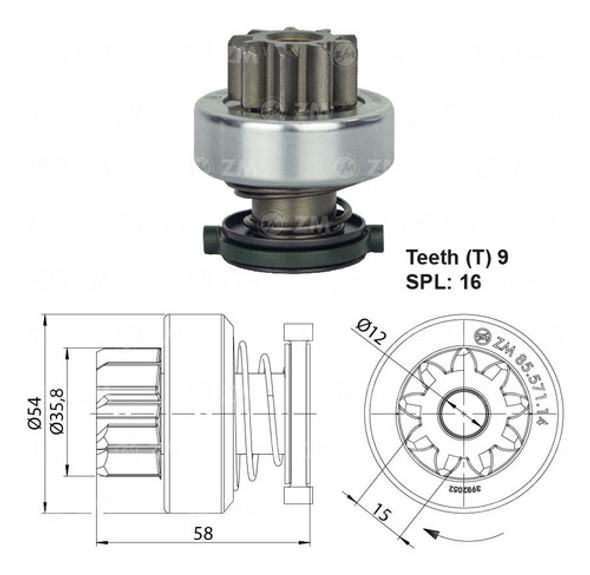 Impulsor De Partida Fiat Ducato 2017 2018 2019 2020 2021 Zm 0