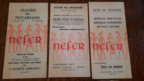 Lote 5 Programa Teatro Del Notariado 1976 1977 1985 Curi Mor 1