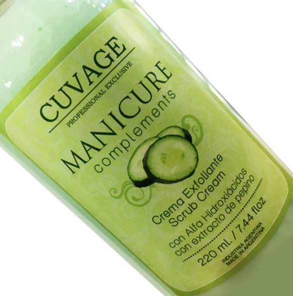 Crema Exfoliante Pepino 220ml Cuvage Profesional Manicuria 1