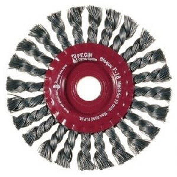 Cepillo Circular Trenzado 150mm X 22mm M12mm Fecin 181501eq 0