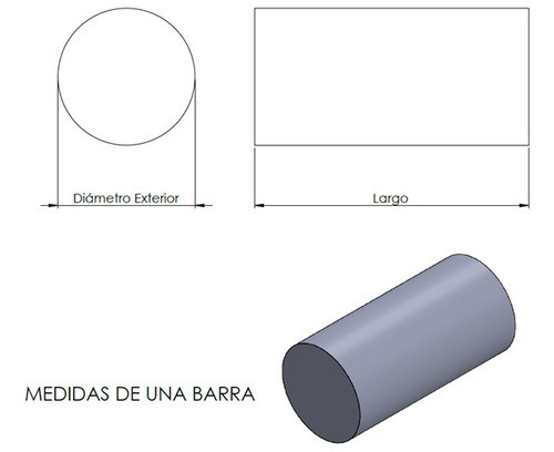 Barra De Delrin , Resina Acetal , Pom Ø 20 X 1000 Mm Blanco 1
