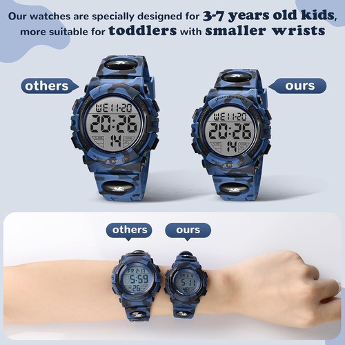 Reloj Digital Para Niños De 3-7 Años, Resistente Al Agua 1
