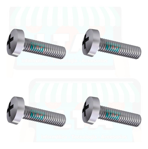 Tornillo M4 X 25mm X 4un Para Fijación De Tv En Soporte Lta® 0